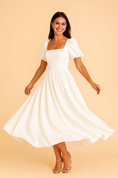 The Puff Midi Gown