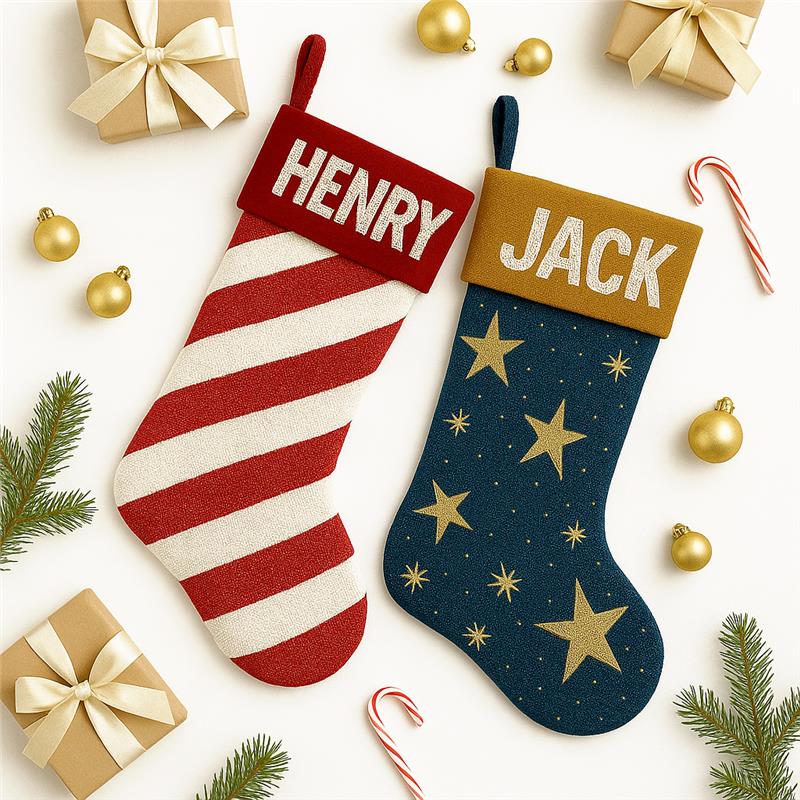Personalized Beaded Christmas Stocking
