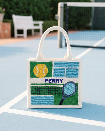 Tennis Beaded Mini Luxe Tote Bag