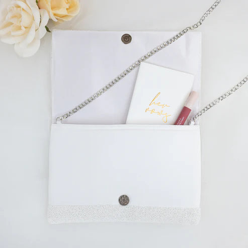 Gothic Beaded Canvas Clutch