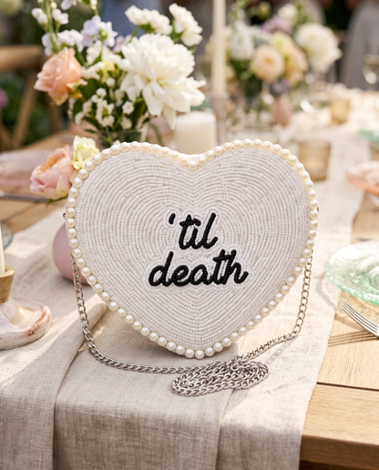 Til Death Heart Beaded Purse