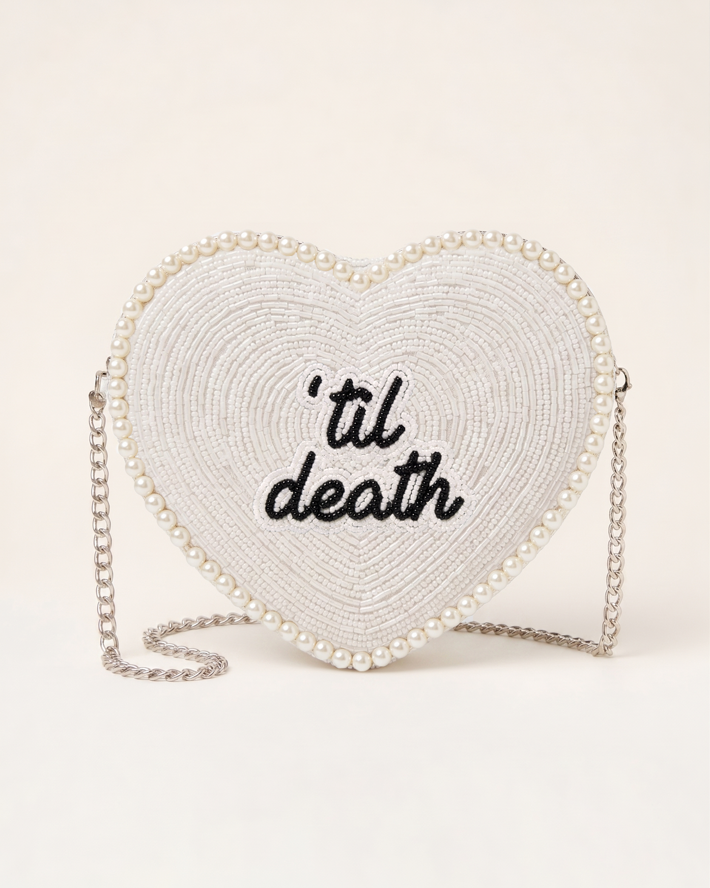 Til Death Heart Beaded Purse