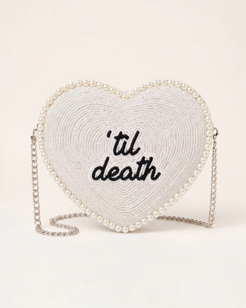 Til Death Heart Beaded Purse