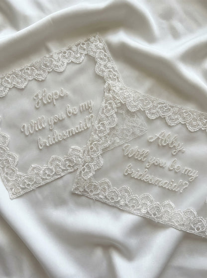 Personalized Bridesmaid Tulle Invitation