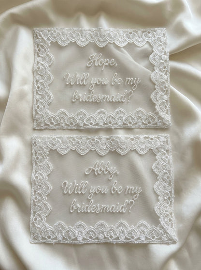 Personalized Bridesmaid Tulle Invitation
