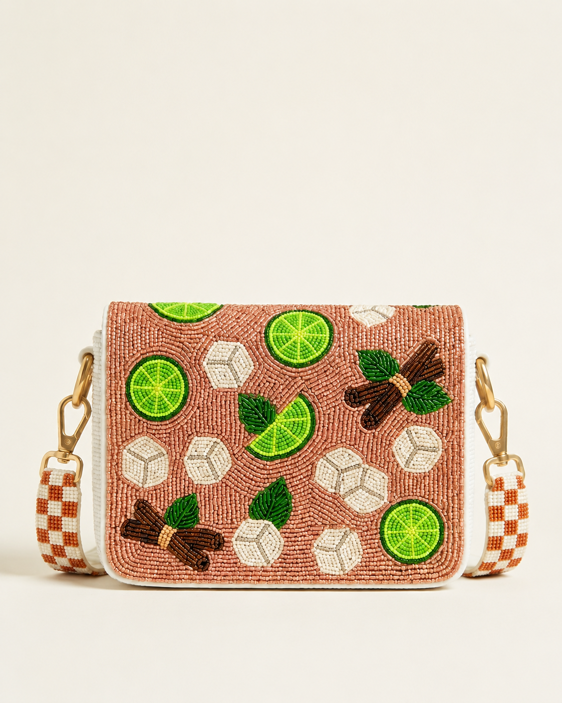 Old Fashioned Whiskey Beaded Clutch