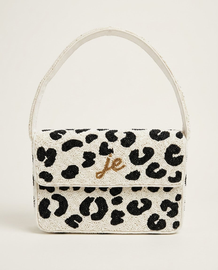 White Leopard Print Purse