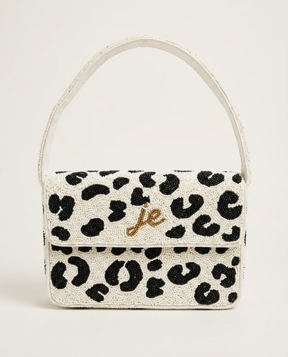White Leopard Print Purse