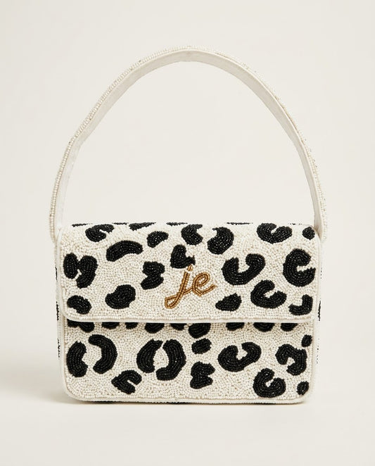 White Leopard Print Purse