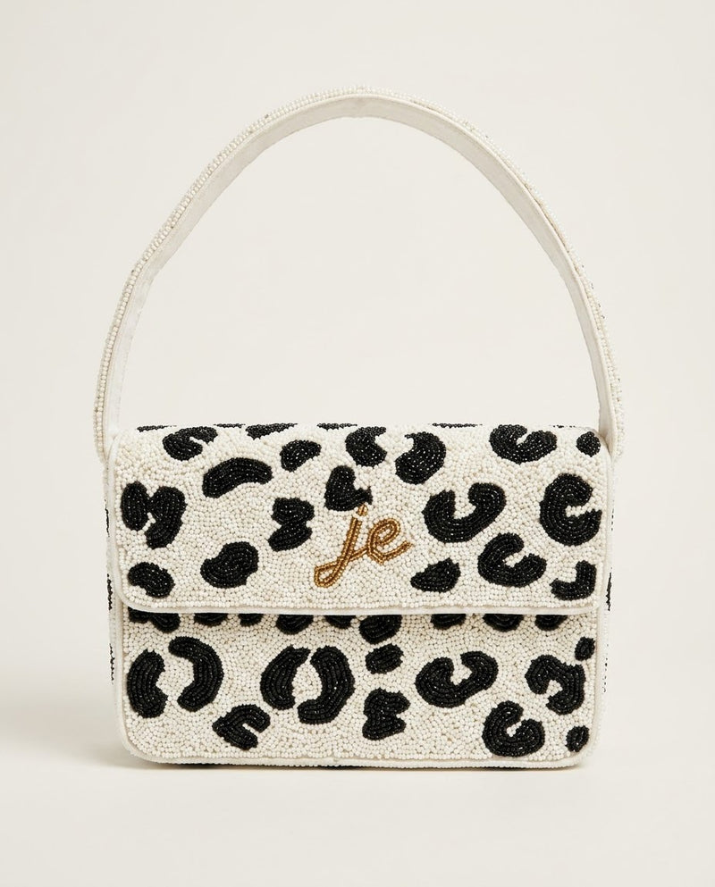 White Leopard Print Purse