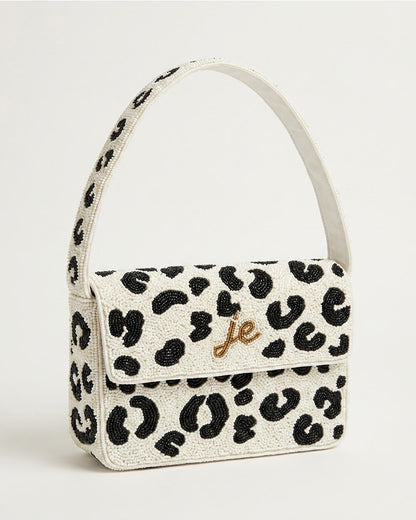 White Leopard Print Purse