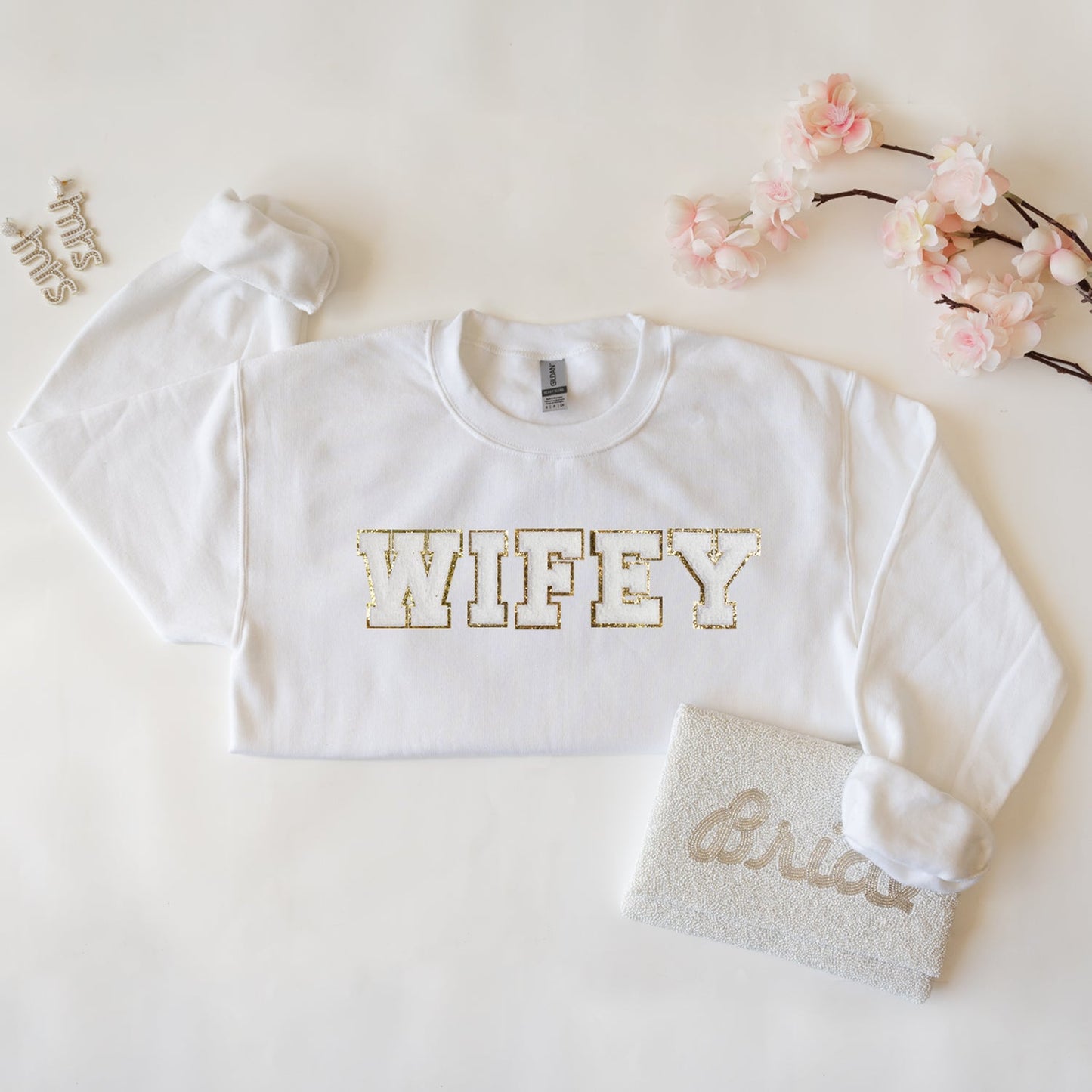 Mrs Last Name Patch Sweatshirt