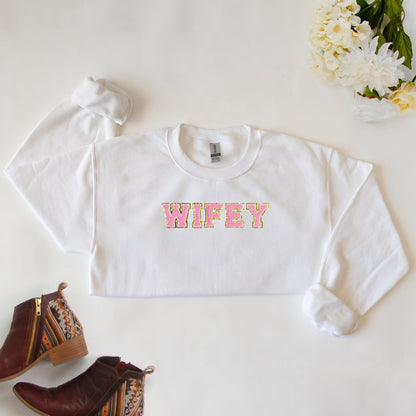 Mrs Last Name Patch Sweatshirt