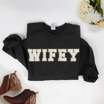 Mrs Last Name Patch Sweatshirt