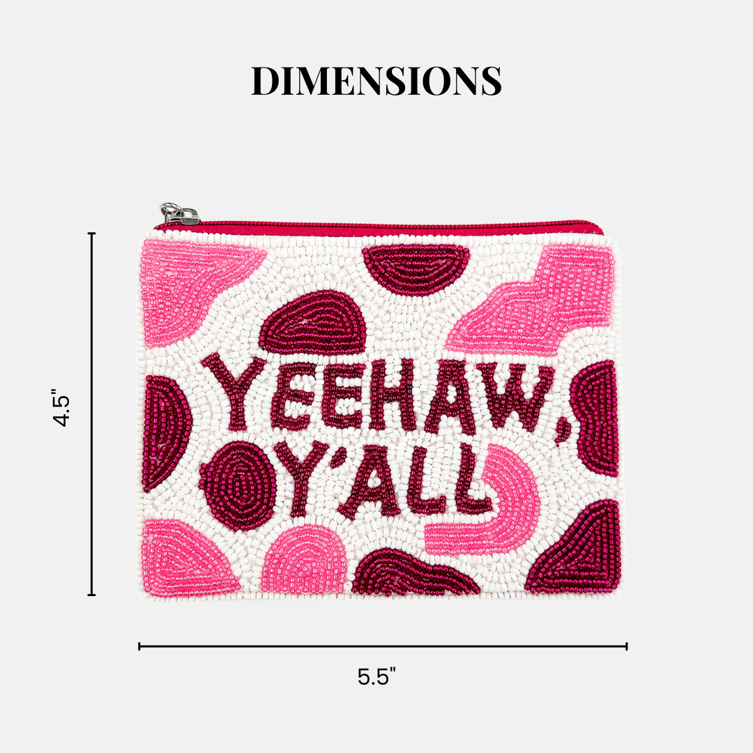Yeehaw Yall Beaded Coin Purse