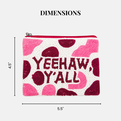 Yeehaw Yall Beaded Coin Purse