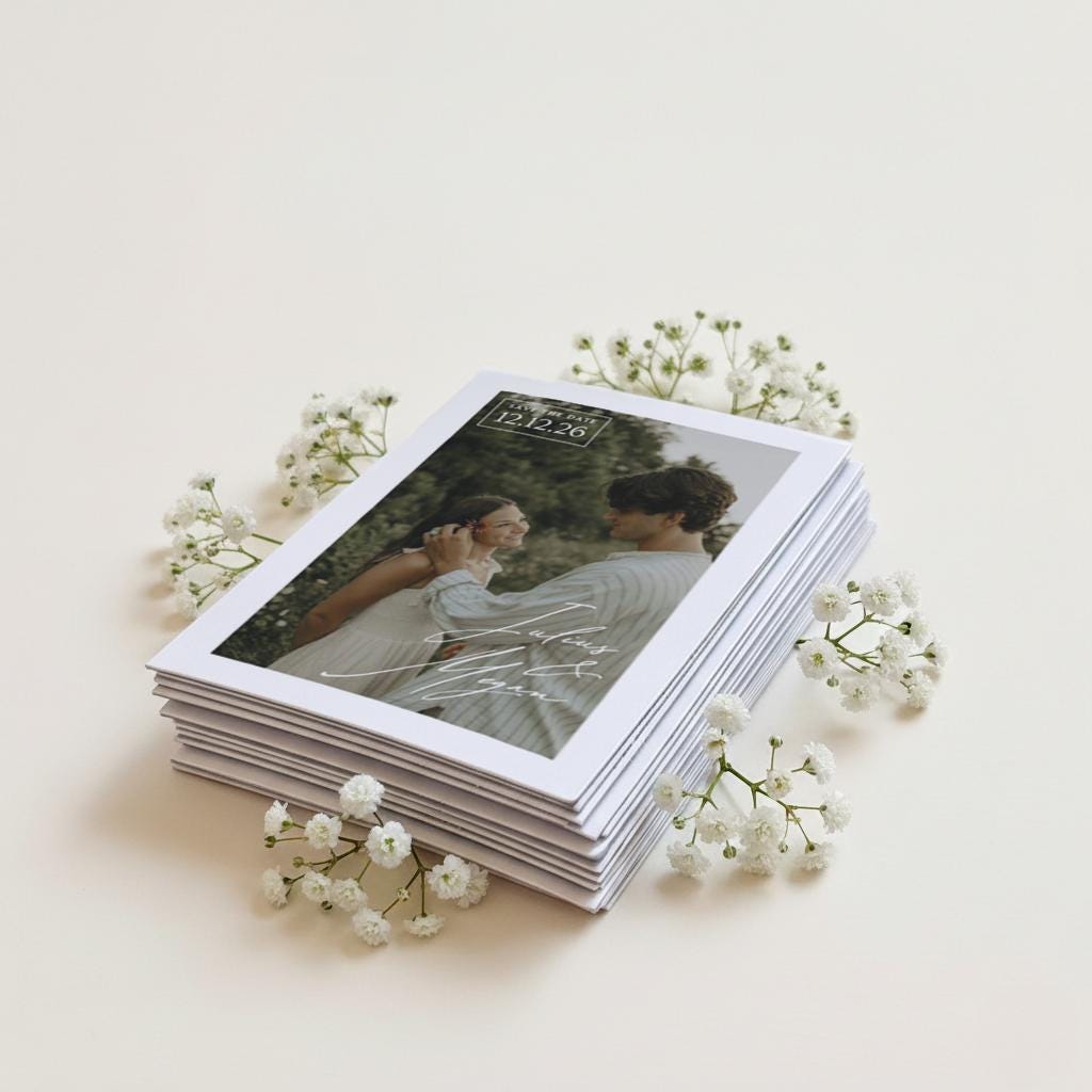 Custom Wedding Magnet Favor with Portrait