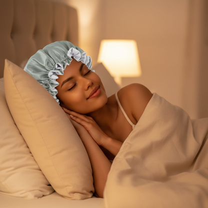 Charcoal Satin Bonnet
