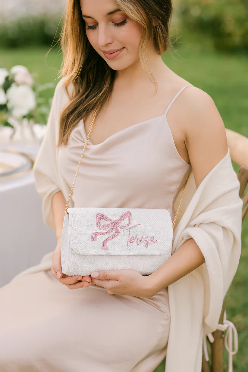 Bridesmaid Coquette Bow Clutch