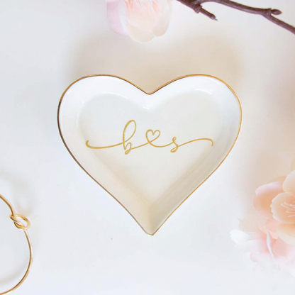 Couple Initials Wedding Ring Tray