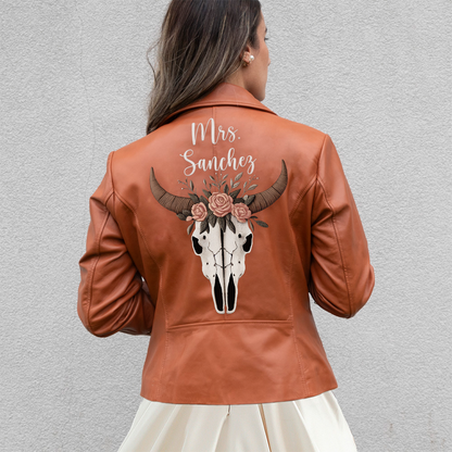 Personalized Bridal Shower Leather Jacket