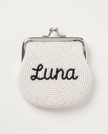 Personalized Pet Portrait Beaded Coin Purse with Name, Custom Cat Face Pouch Kiss Lock Wallet, Hand Beaded Pet Lover Gift