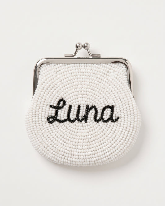 Personalized Pet Portrait Beaded Coin Purse with Name, Custom Cat Face Pouch Kiss Lock Wallet, Hand Beaded Pet Lover Gift
