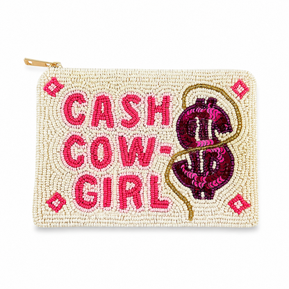 Cash Cowgirl Beaded Coin Purse