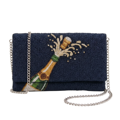 Champagne Pop Beaded Clutch