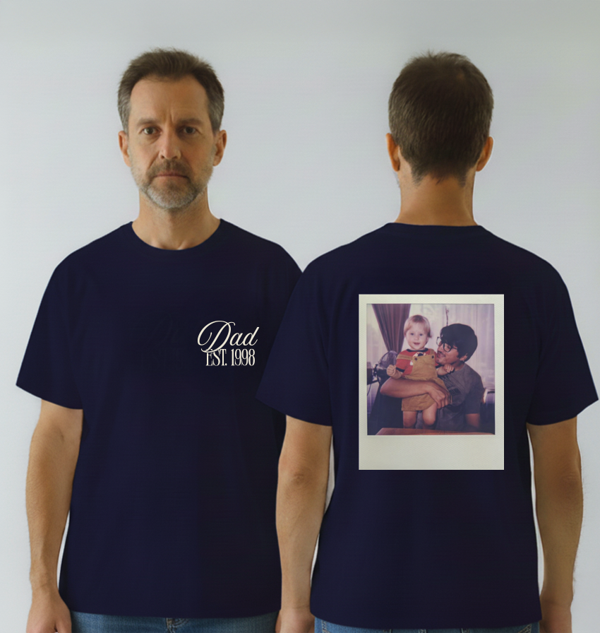 Custom Dad Est. Year Photo Shirt