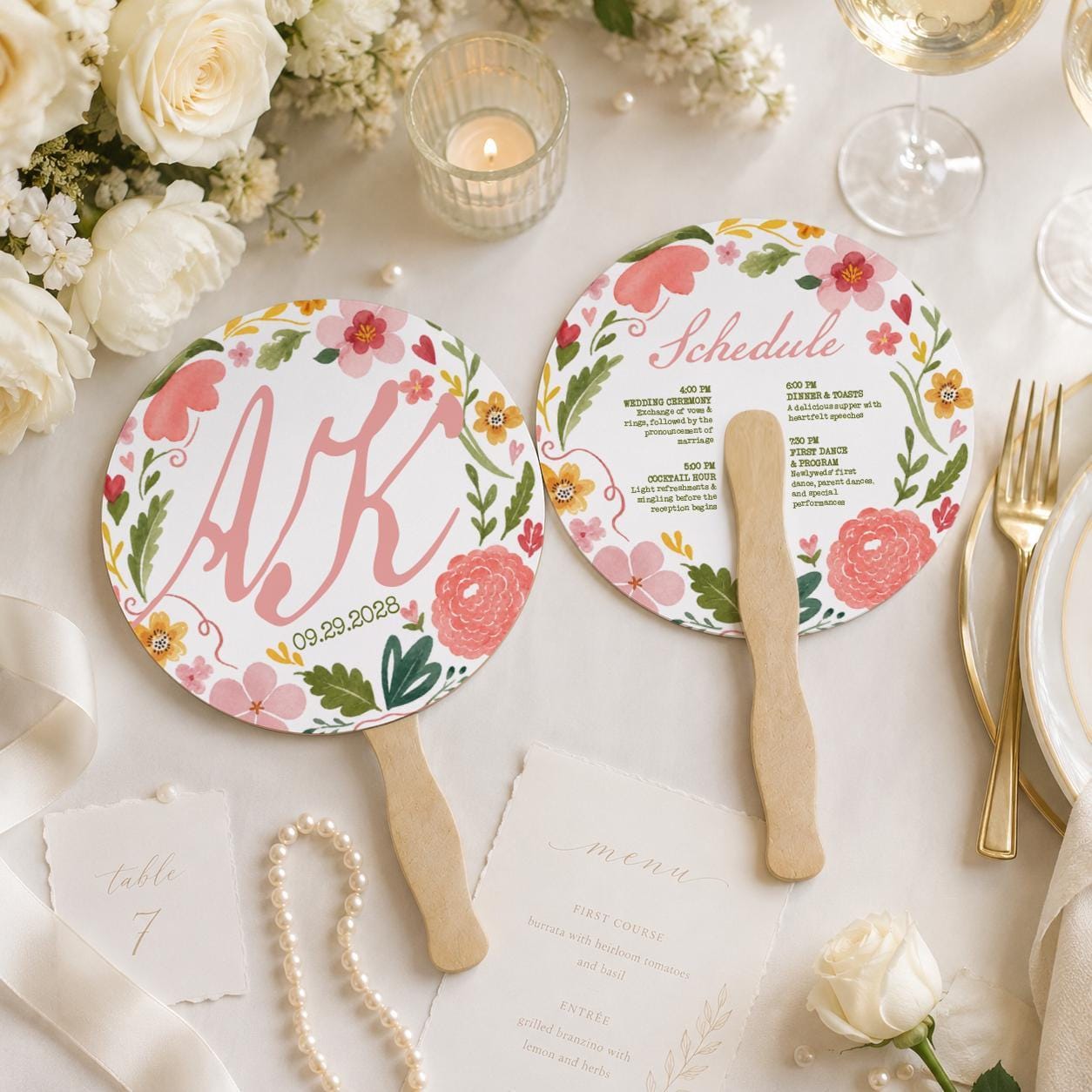 Elegant Summer Ceremony Hand Fans