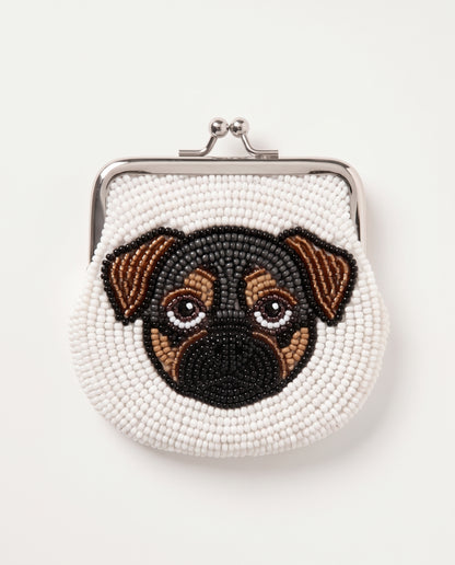 Personalized Pet Portrait Beaded Coin Purse with Name, Custom Cat Face Pouch Kiss Lock Wallet, Hand Beaded Pet Lover Gift