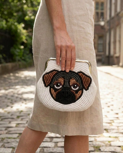 Personalized Pet Portrait Beaded Coin Purse with Name, Custom Cat Face Pouch Kiss Lock Wallet, Hand Beaded Pet Lover Gift