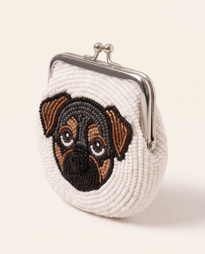 Personalized Pet Portrait Beaded Coin Purse with Name, Custom Cat Face Pouch Kiss Lock Wallet, Hand Beaded Pet Lover Gift