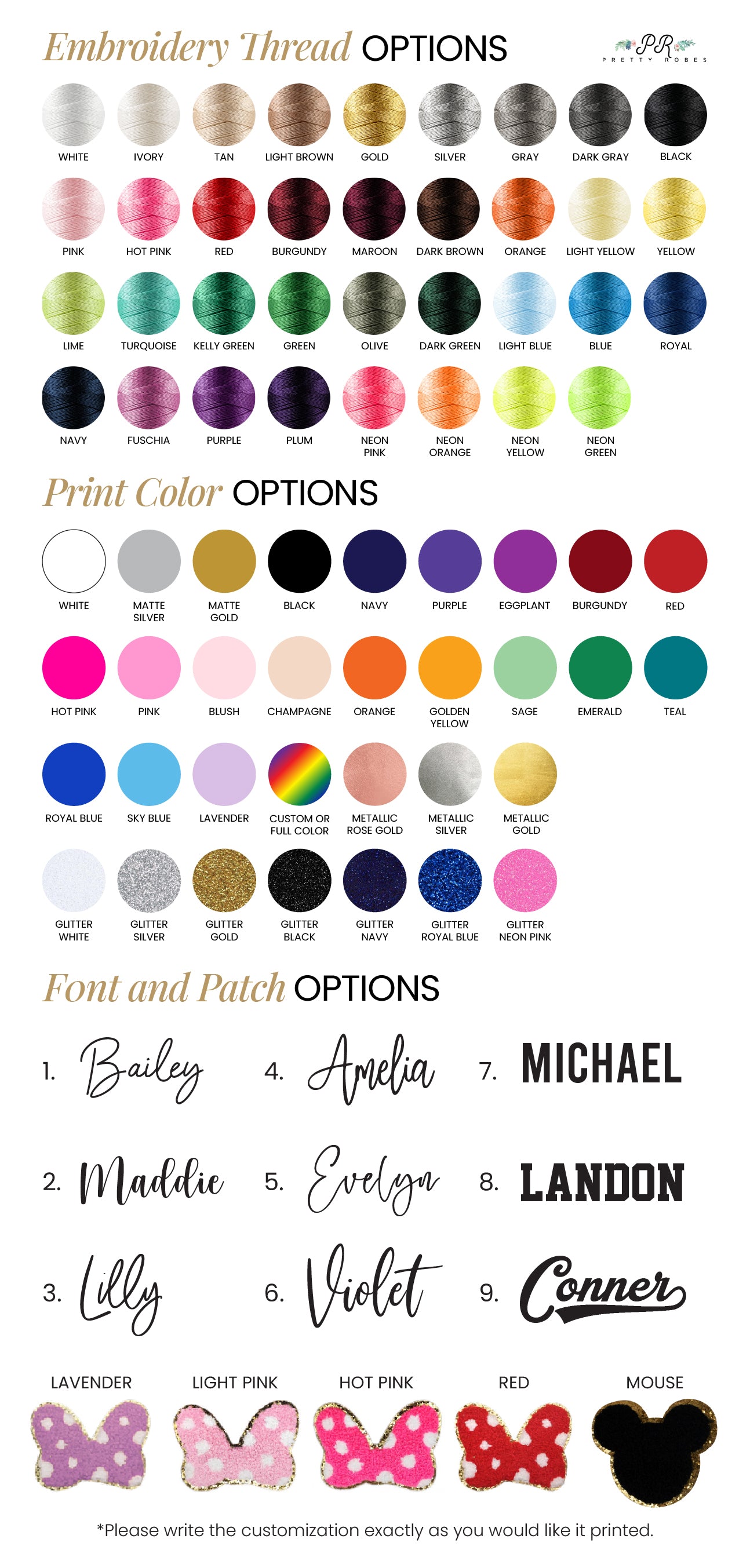 Embroidery Thread Options