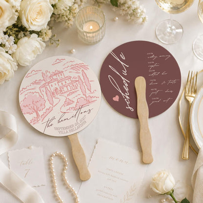 Outdoor Summer Ceremony Hand Fans