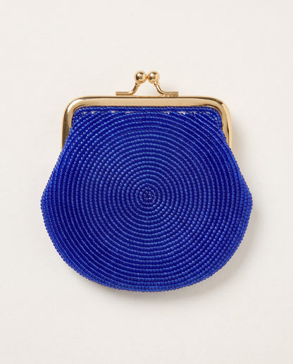 Beaded Evil Eye Coin Purse with Monogram, Handmade Kiss Lock Pouch, Personalized Glass Seed Bead Mini Wallet, Custom Trinket Purse