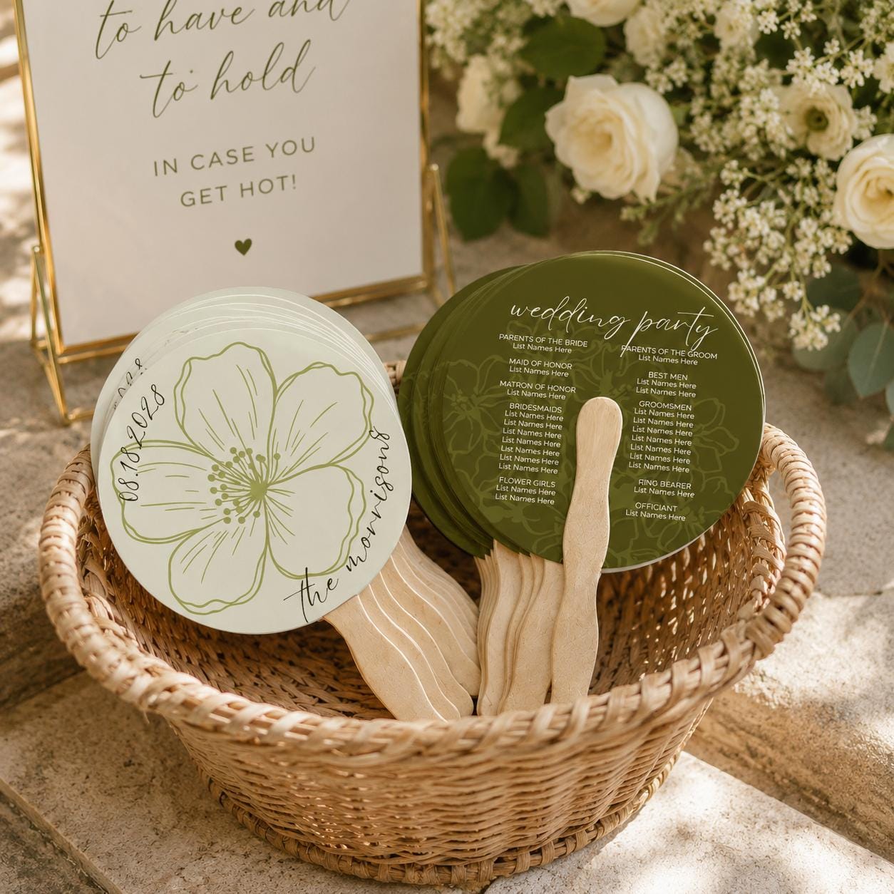 Round Garden Hand Fans