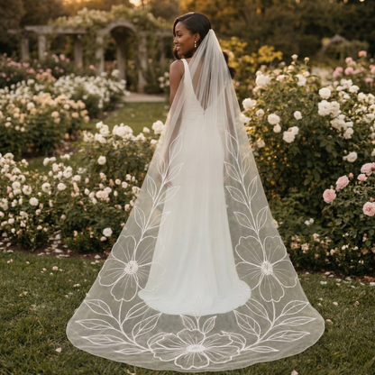 Floral Cathedral Bridal Veil