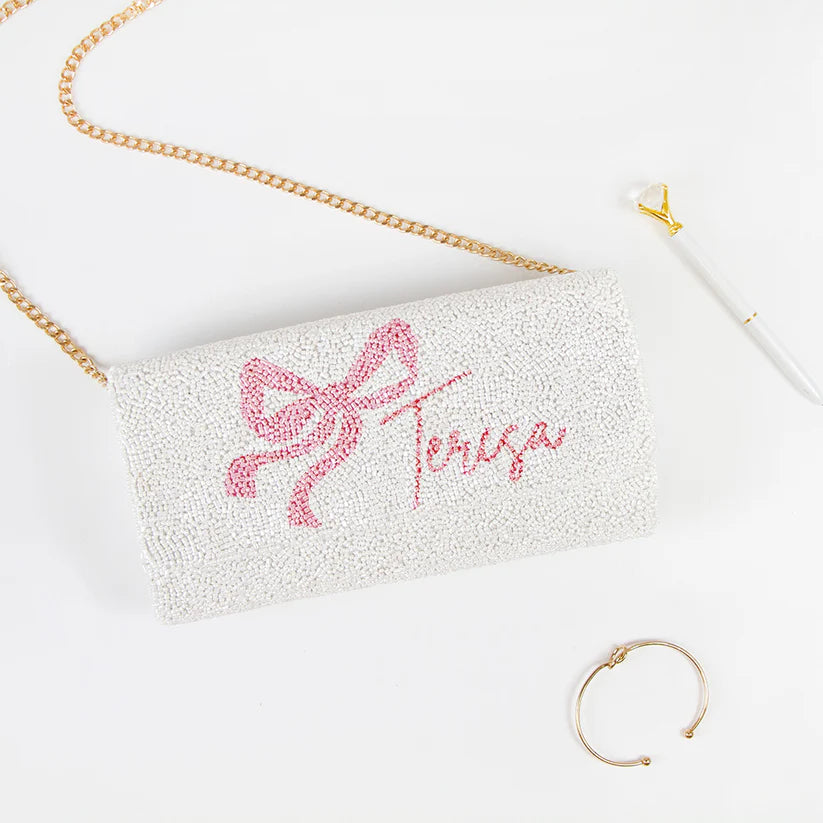 Bridesmaid Coquette Bow Clutch
