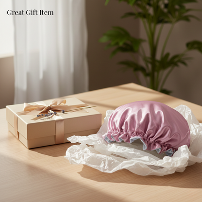 Pink Satin Bonnet