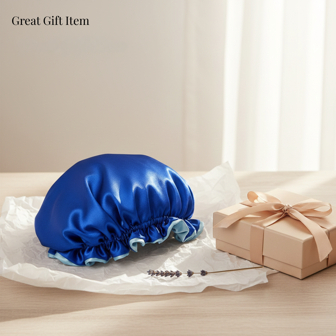 Royal Blue Satin Bonnet
