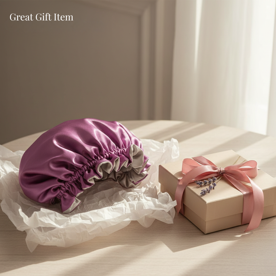 Orchid Satin Bonnet