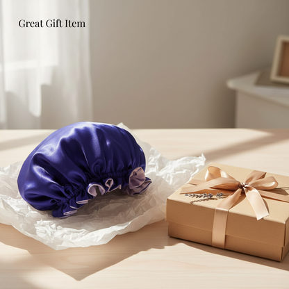 Regal Purple Satin Bonnet