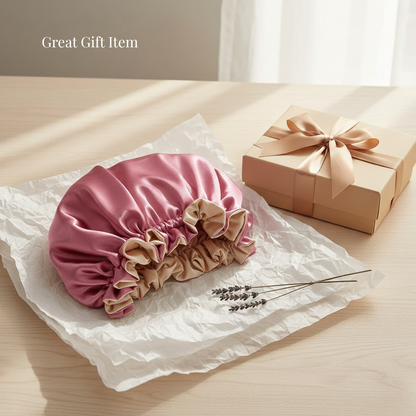 Dusty Pink Satin Bonnet