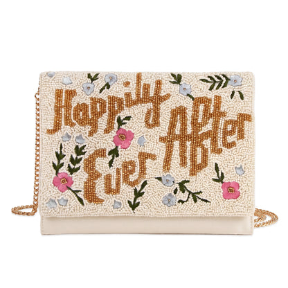 Floral Happily Ever After Clutch | Beaded Canvas Bridal Clutch
