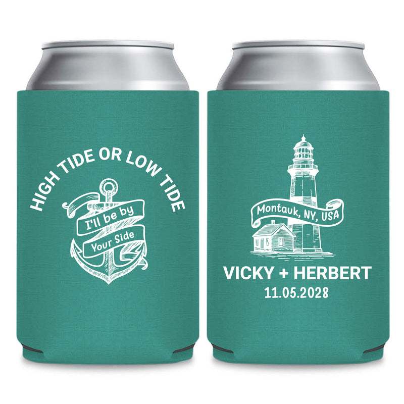 Nautical Wedding Can Cooler Favors