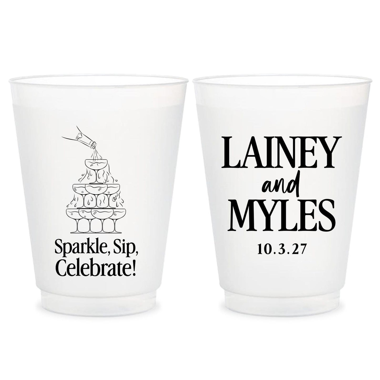 Wedding Frosted Cups (KT 307)