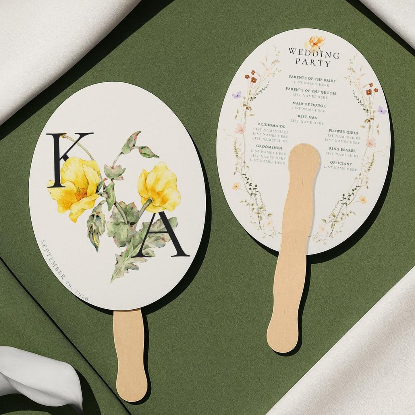 Custom Hand Fan Favors (12)