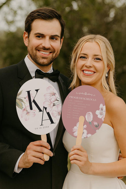 Wedding Guest Hand Fan Table Markers (11)